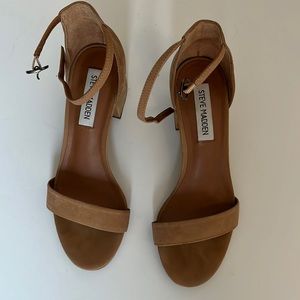 Tan heeled sandals